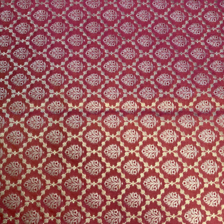 Pure Katan Teefli Meena Zari Brocade Fabrics