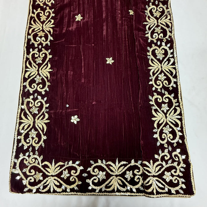 Pure Silk Velvet Unstitched Suits Set