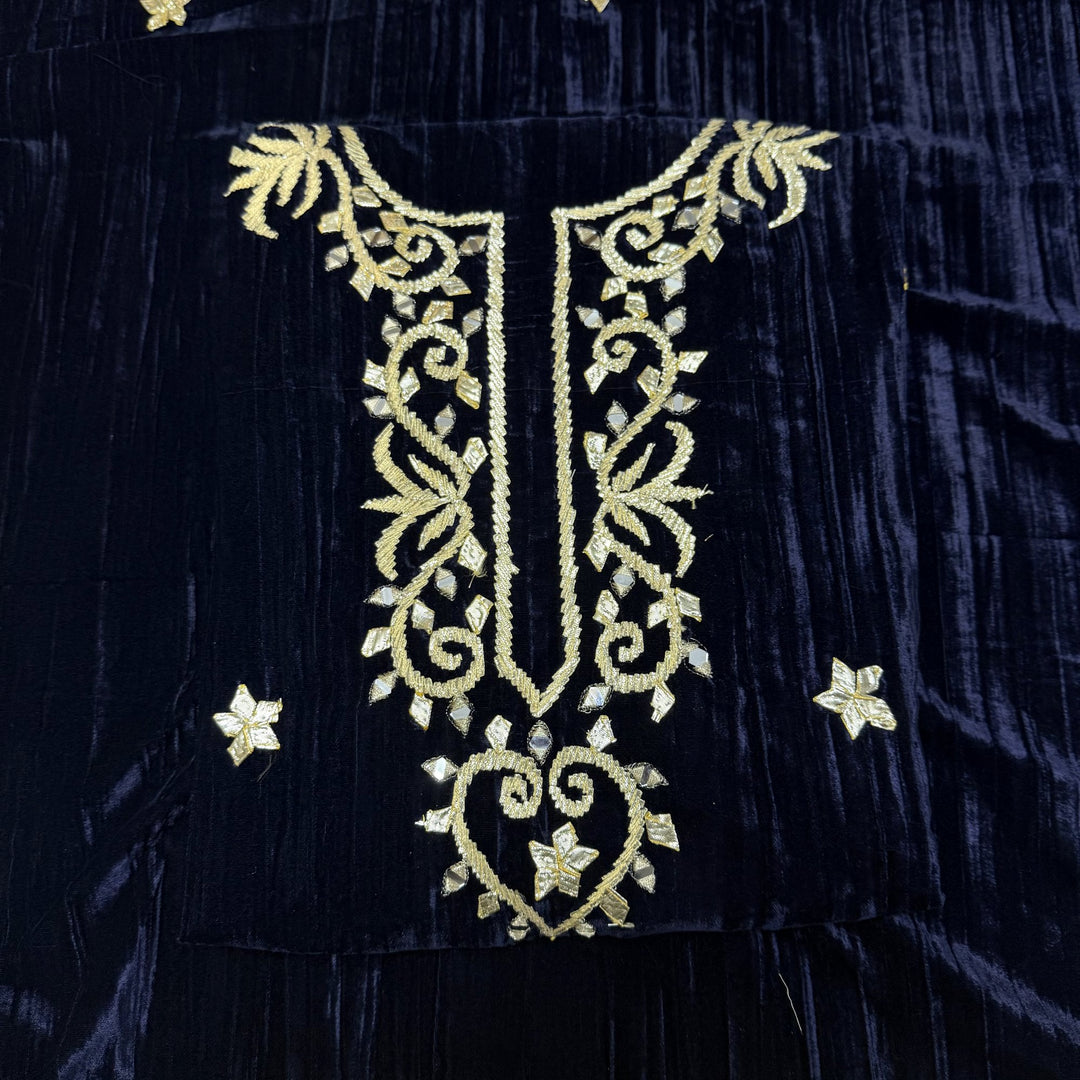 Pure Silk Velvet Unstitched Suits Set