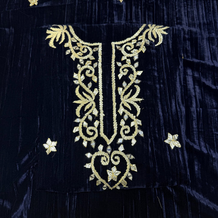 Pure Silk Velvet Unstitched Suits Set