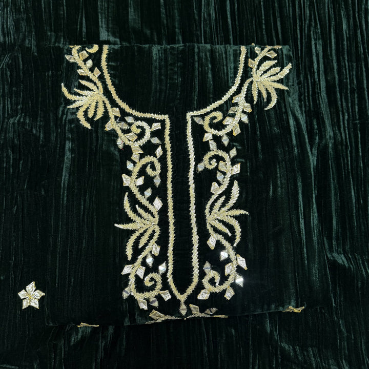 Pure Silk Velvet Unstitched Suits Set