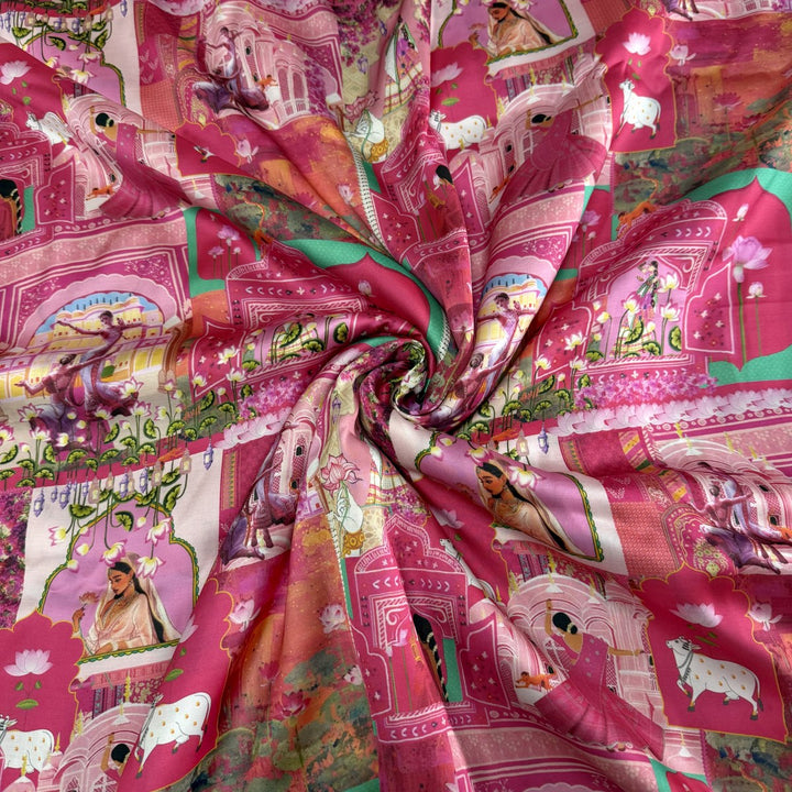 Bamberg Satin Digital Print Fabrics