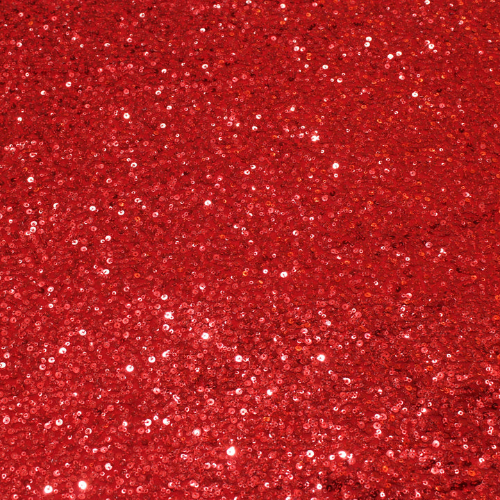 Red Colour Georgette Sequins Embroidery Fabrics