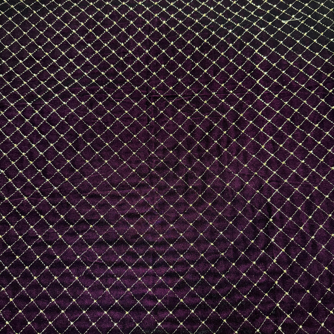 Designer Velvet Zari Cut Dana Embroidery Fabric