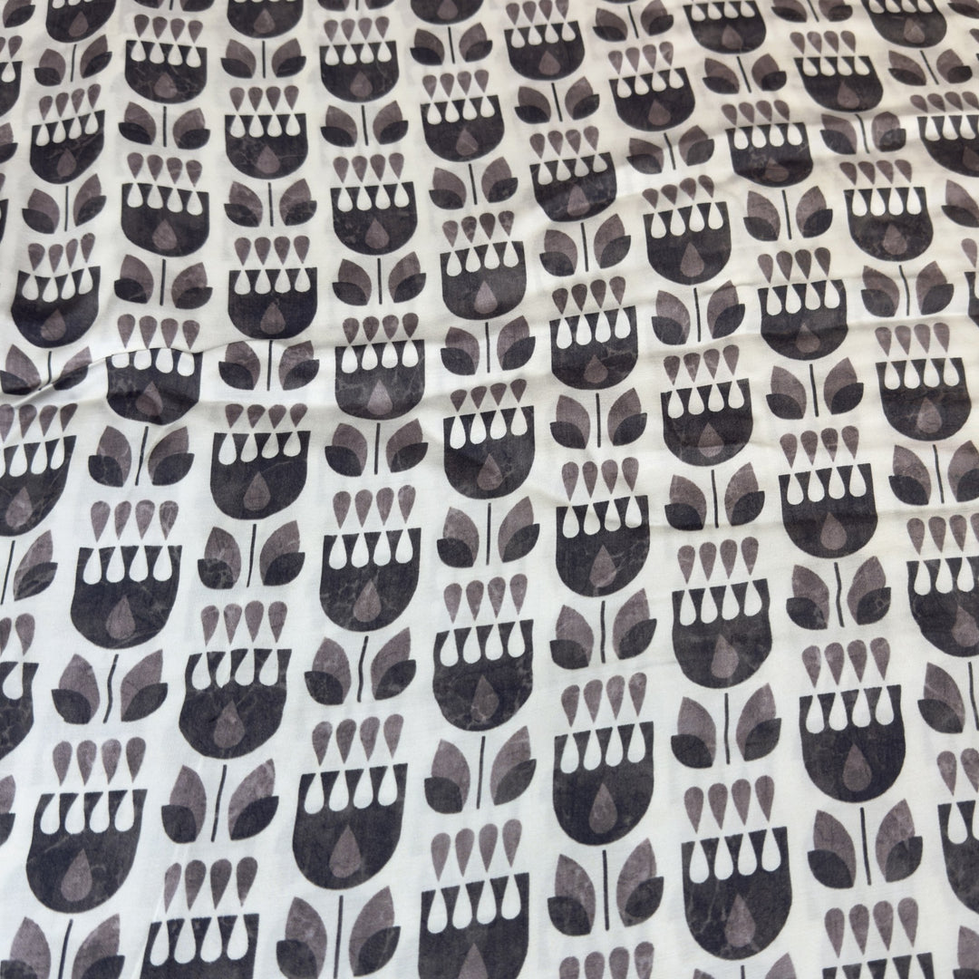 Elegant Modal Satin Digital Print Fabric 5 – Soft Luxury Designer Fabric - 001416-S16