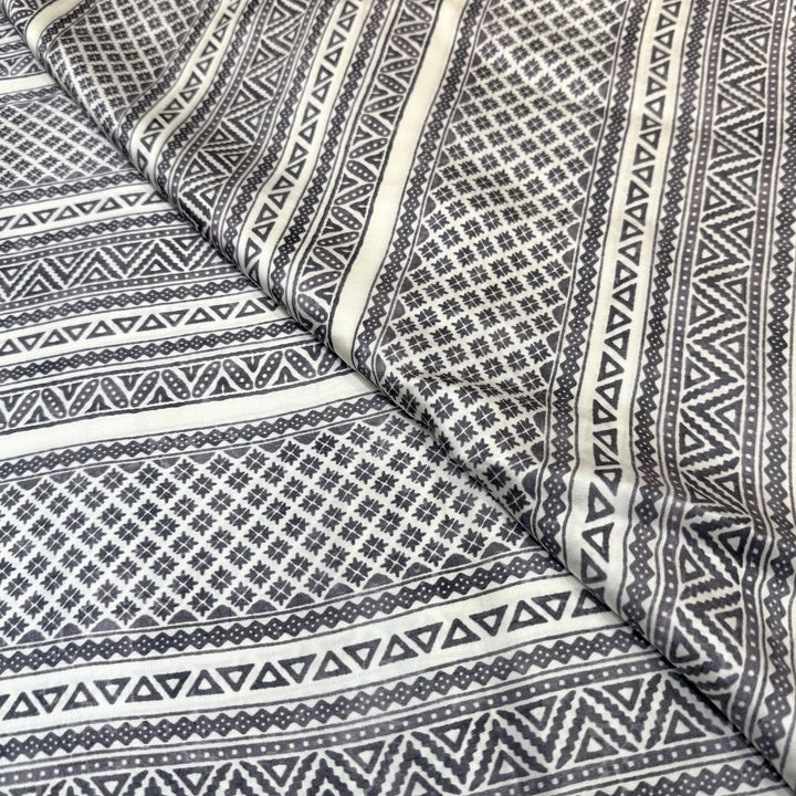 Elegant Modal Satin Digital Print Fabric 5 – Soft Luxury Designer Fabric - 001416-S17