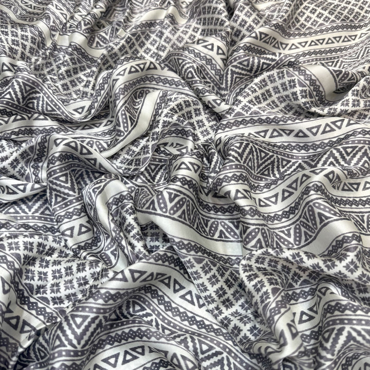 Elegant Modal Satin Digital Print Fabric 5 – Soft Luxury Designer Fabric - 001416-S17
