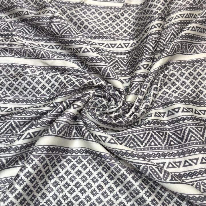 Elegant Modal Satin Digital Print Fabric 5 – Soft Luxury Designer Fabric - 001416-S17