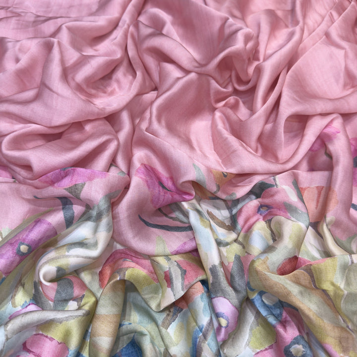 Elegant Modal Satin Digital Print Fabric 5 – Soft Luxury Designer Fabric - 001416-S21
