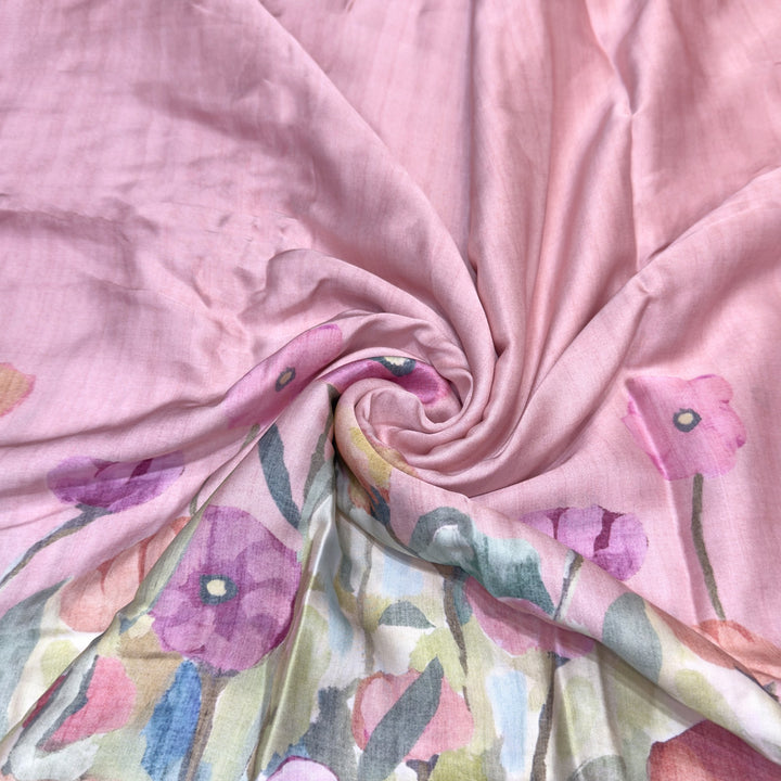 Elegant Modal Satin Digital Print Fabric 5 – Soft Luxury Designer Fabric - 001416-S21