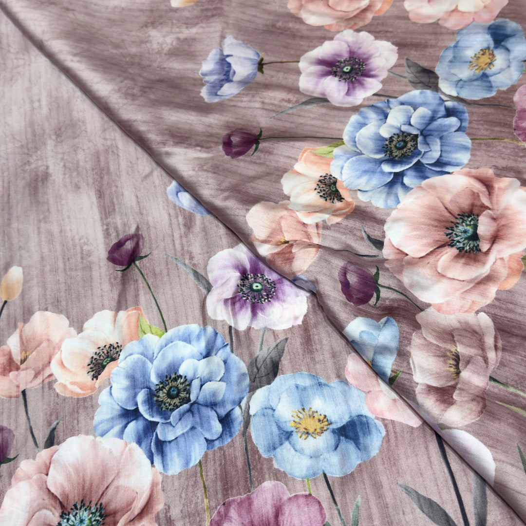 Elegant Modal Satin Digital Print Fabric 5 – Soft Luxury Designer Fabric - 001416-S23
