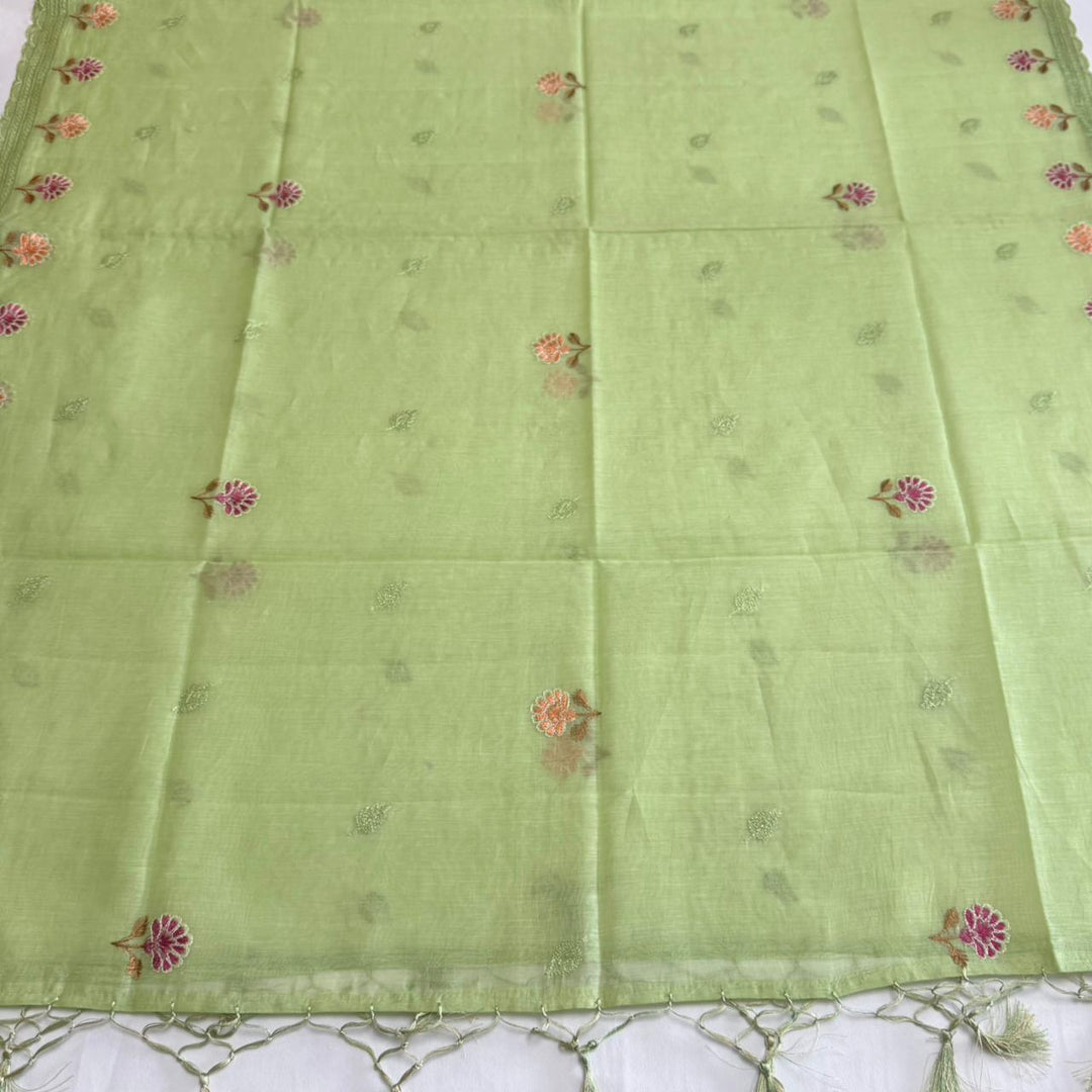 PREMIUM MAL CHANDERI UNSTITCHED SUIT- ASJ025- 02