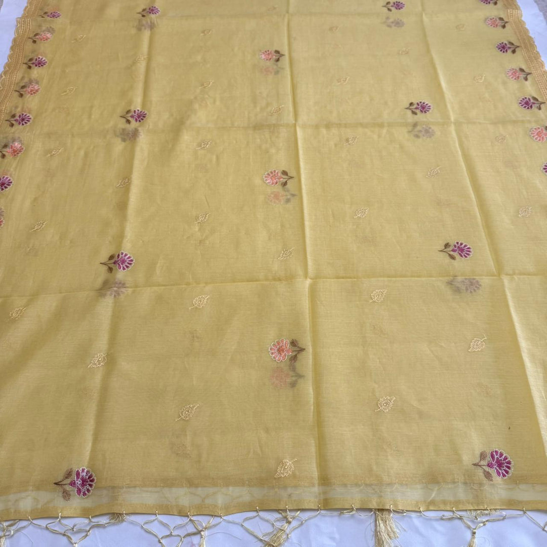 PREMIUM MAL CHANDERI UNSTITCHED SUIT- ASJ025- 03