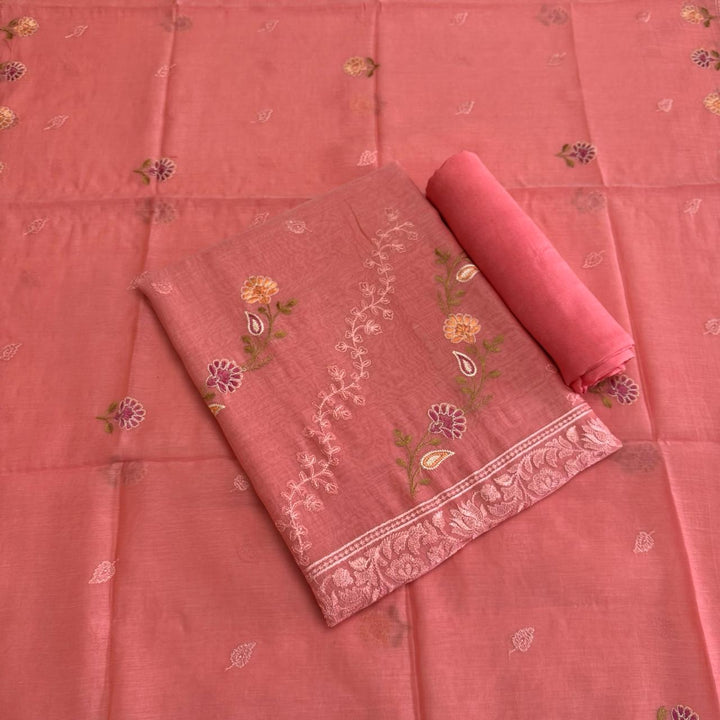 PREMIUM MAL CHANDERI UNSTITCHED SUIT- ASJ025- 01