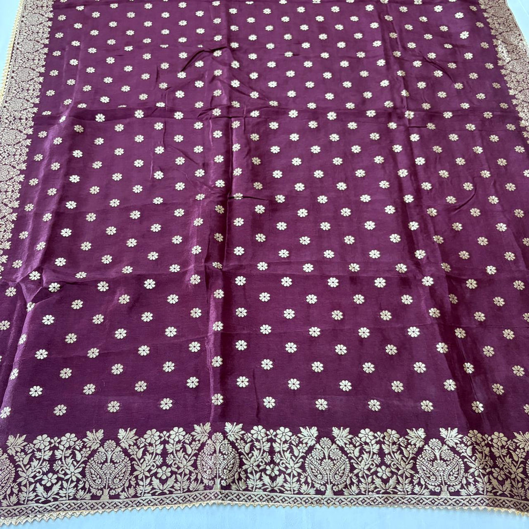 ELEGANT DOLA SILK BANARASI UNSTITCHED SUIT- R22766- 03