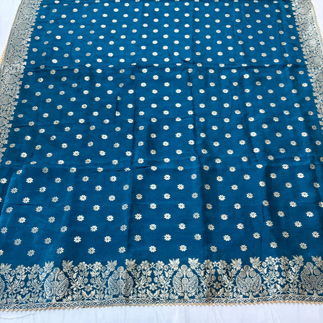 ELEGANT DOLA SILK BANARASI UNSTITCHED SUIT- R22766- 02