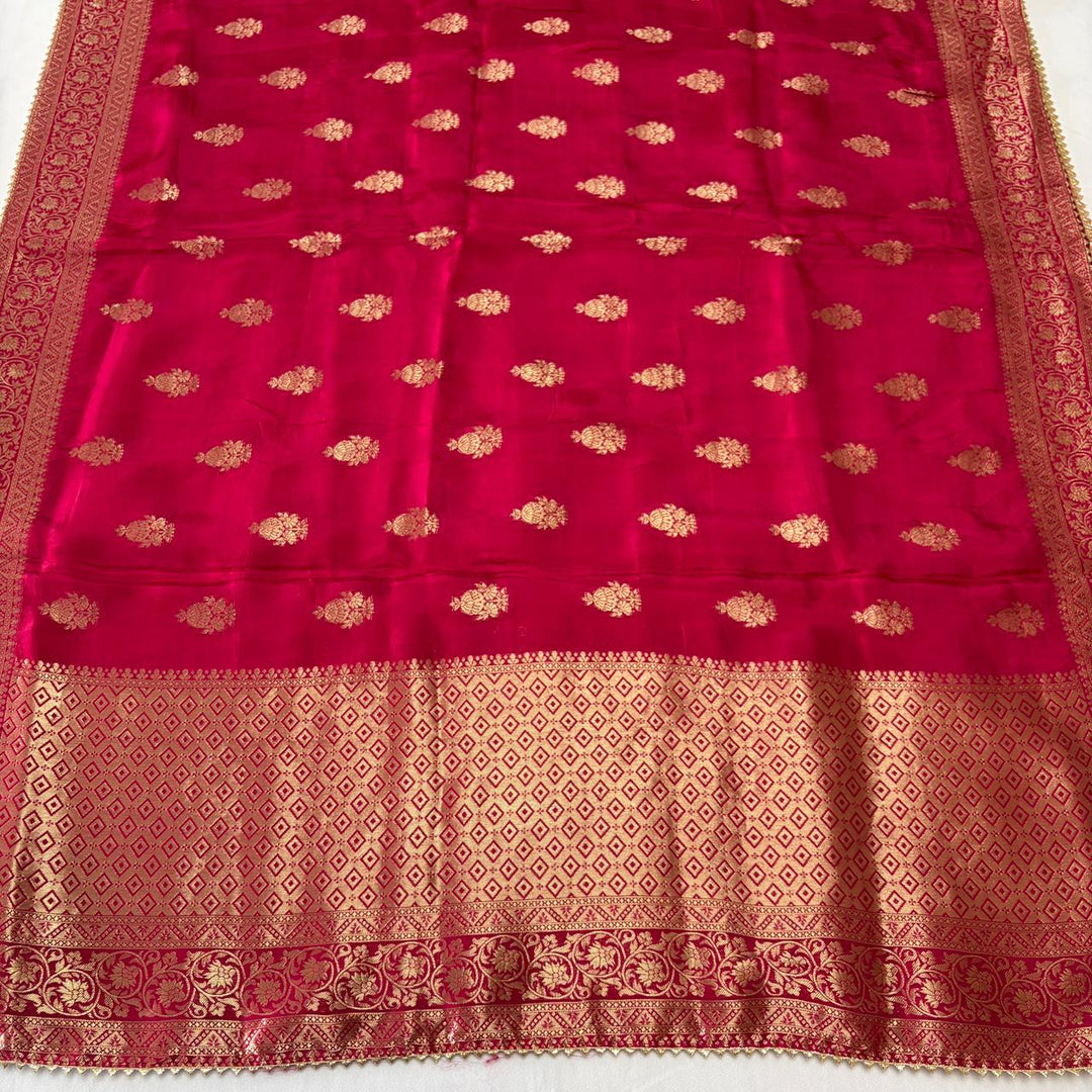 ELEGANT DOLA SILK BANARASI UNSTITCHED SUIT- R22766- 05