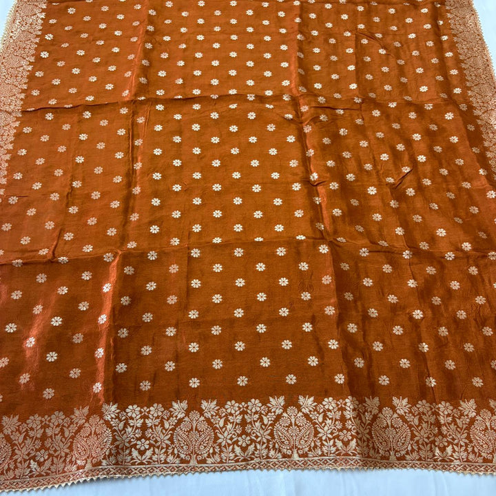 ELEGANT DOLA SILK BANARASI UNSTITCHED SUIT- R22766- 01