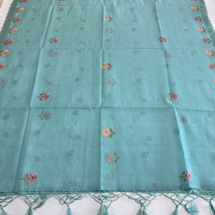 PREMIUM MAL CHANDERI UNSTITCHED SUIT- ASJ025- 04