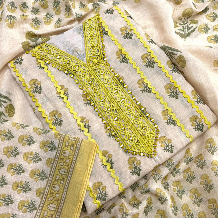 PREMIUM PRINTED LINEN UNSTITCHED SUIT- DO4027-03