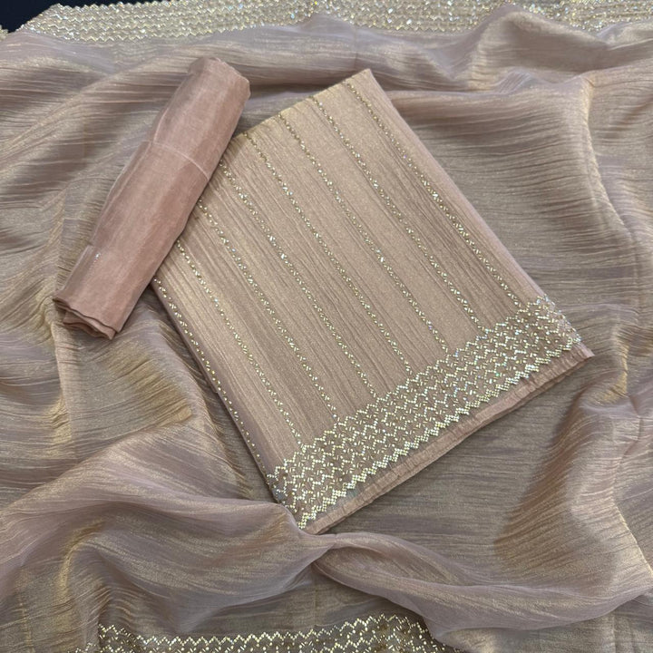 Shimmer Luxe Tissue Suit With Zarkan & Cut Dana Work - FMASJ4012-3