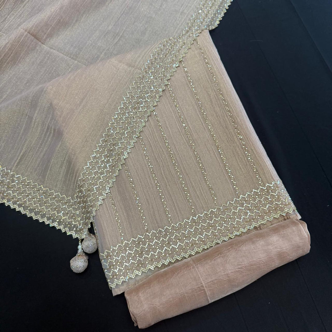 Shimmer Luxe Tissue Suit With Zarkan & Cut Dana Work - FMASJ4012-3