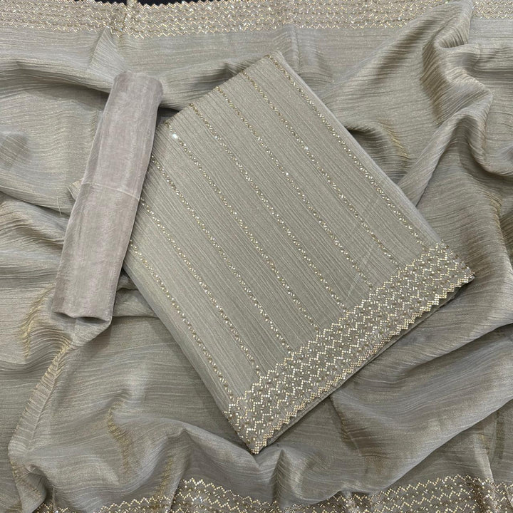 Shimmer Luxe Tissue Suit With Zarkan & Cut Dana Work - FMASJ4012-2