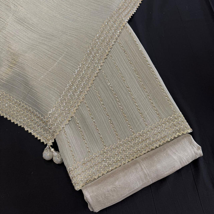 Shimmer Luxe Tissue Suit With Zarkan & Cut Dana Work - FMASJ4012-2