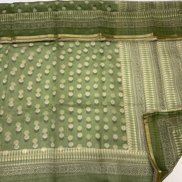 Cotton Kota Knots Work & Sequins Unstitched Suit Set – Elegant Summer Wear RC5322-4