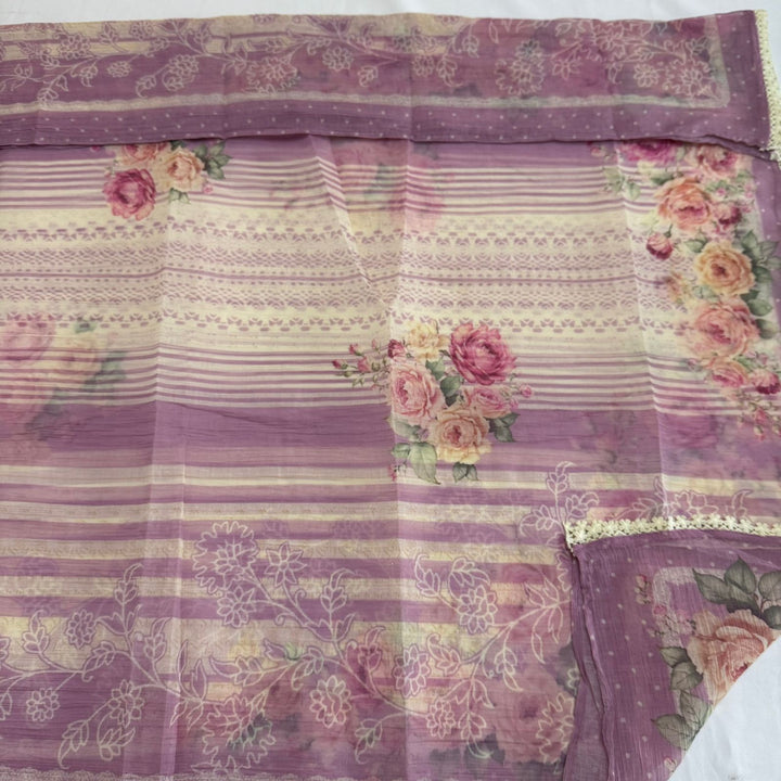 Elegant Printed Cotton Thread Embroidery Unstitched Suit Set PSC016-2