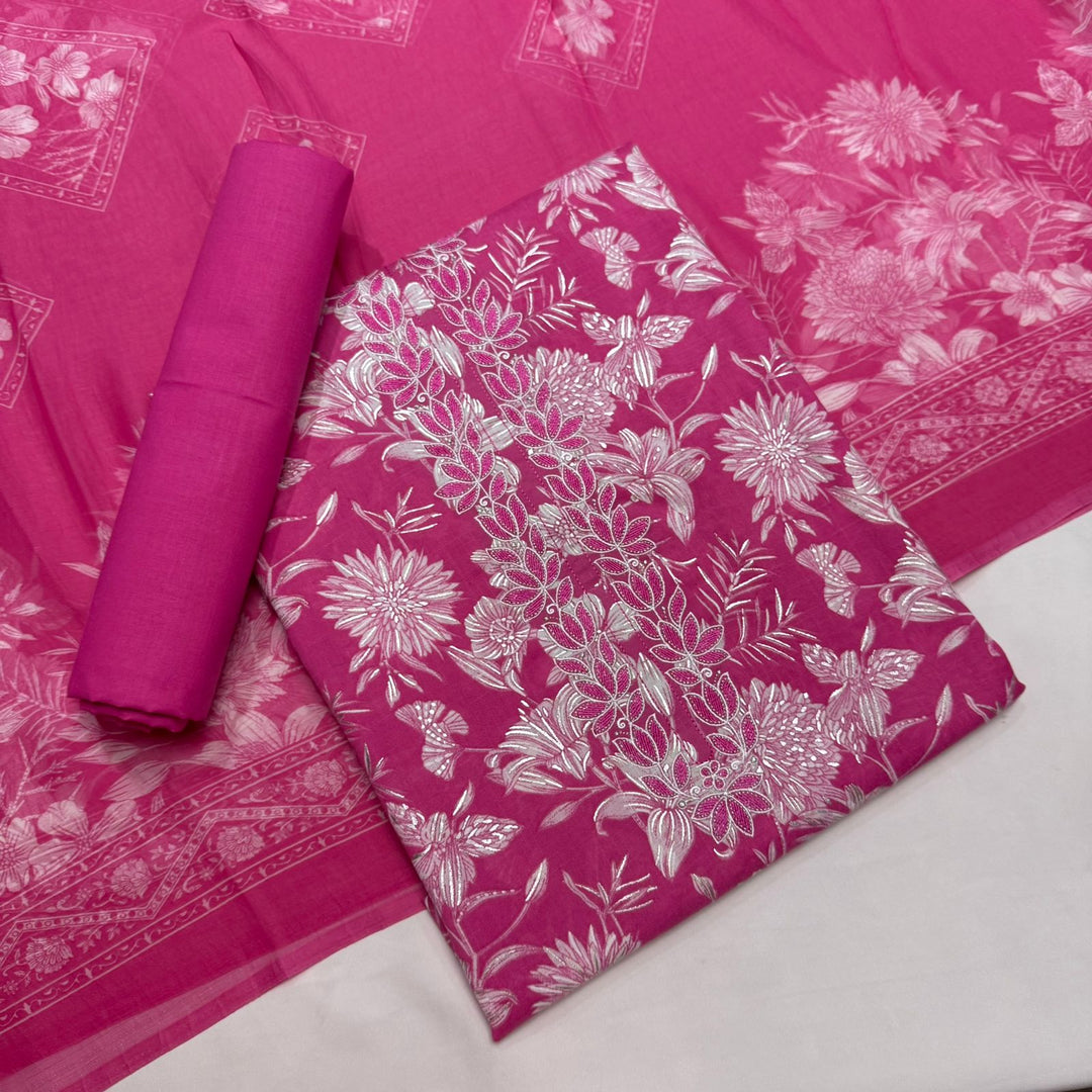 Premium Printed Cotton Unstitched Suit Set PSC057-01
