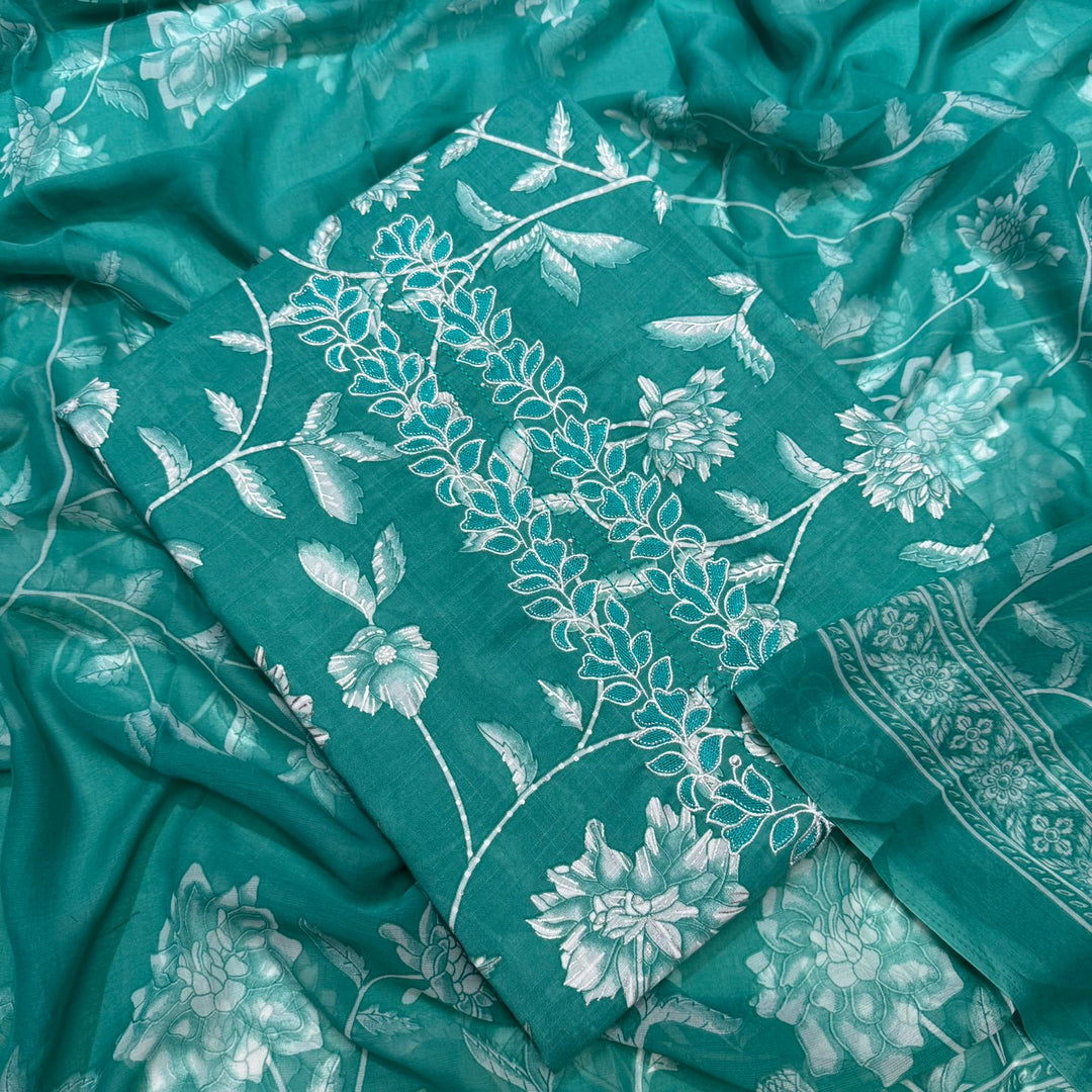 Premium Printed Cotton Unstitched Suit Set PSC057-02