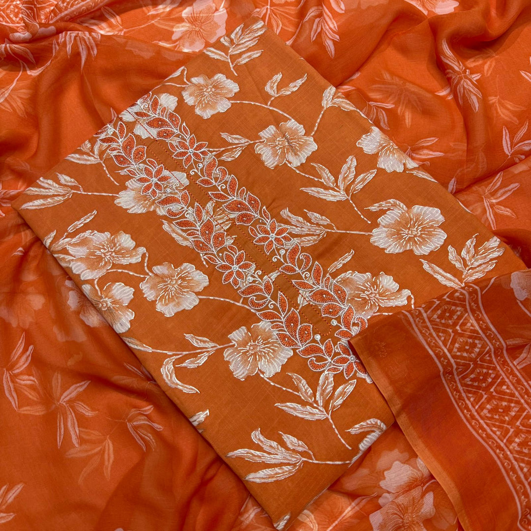 Premium Printed Cotton Unstitched Suit Set PSC057-04