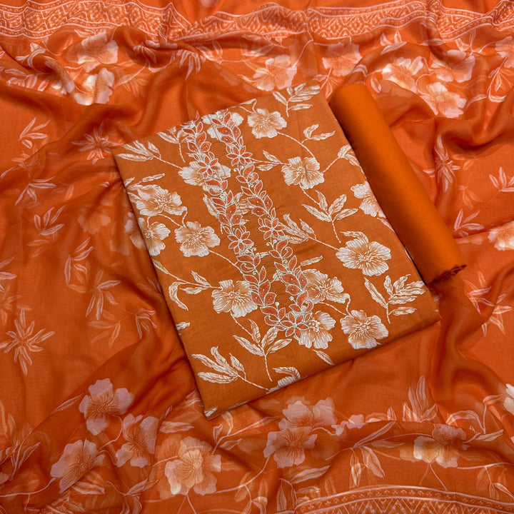 Premium Printed Cotton Unstitched Suit Set PSC057-04