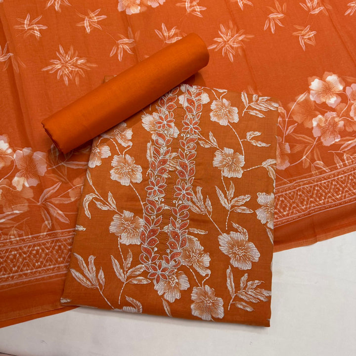 Premium Printed Cotton Unstitched Suit Set PSC057-04