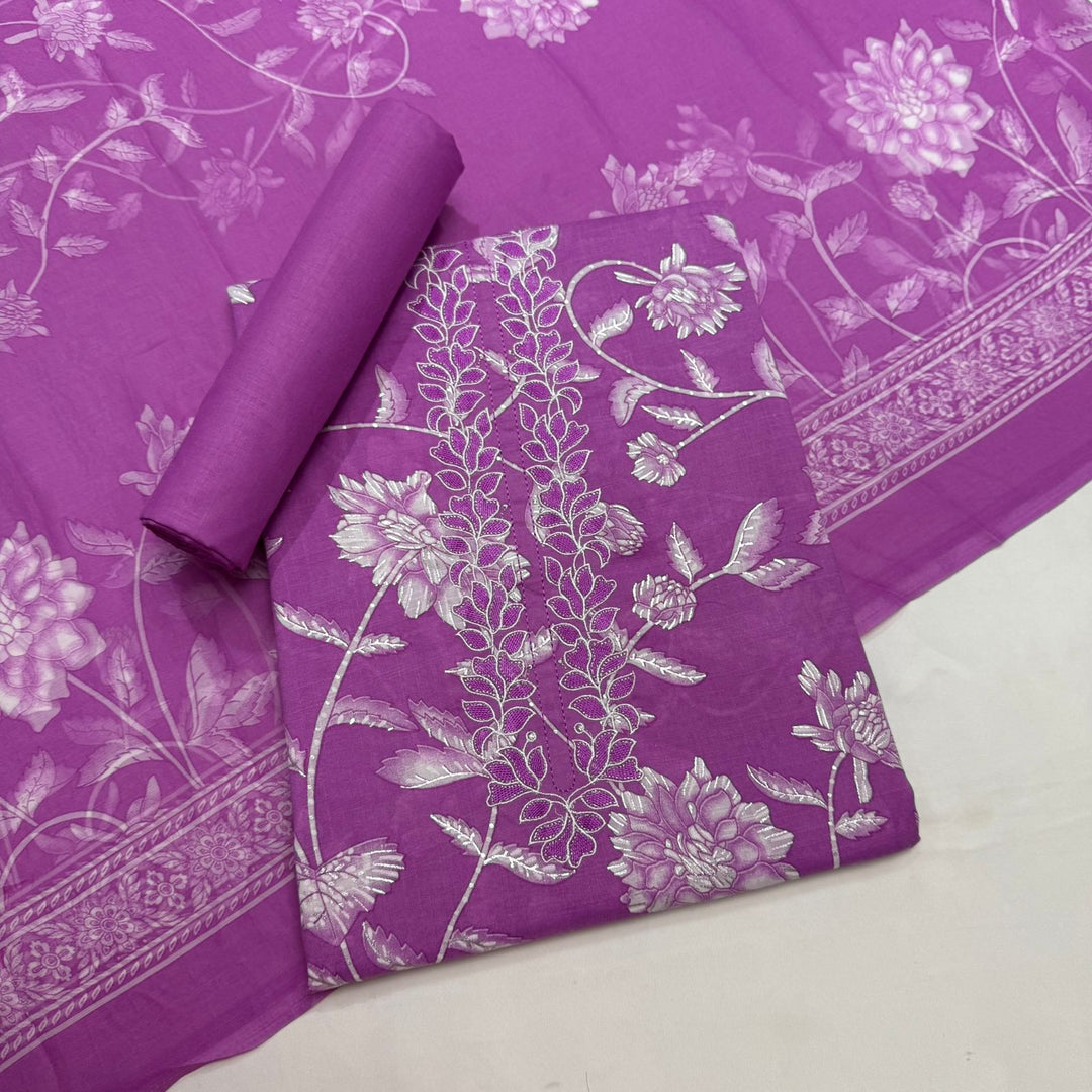 Premium Printed Cotton Unstitched Suit Set PSC057-05