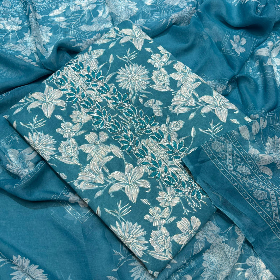 Premium Printed Cotton Unstitched Suit Set PSC057-06