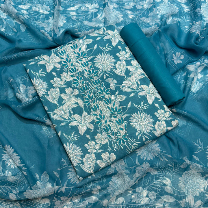 Premium Printed Cotton Unstitched Suit Set PSC057-06