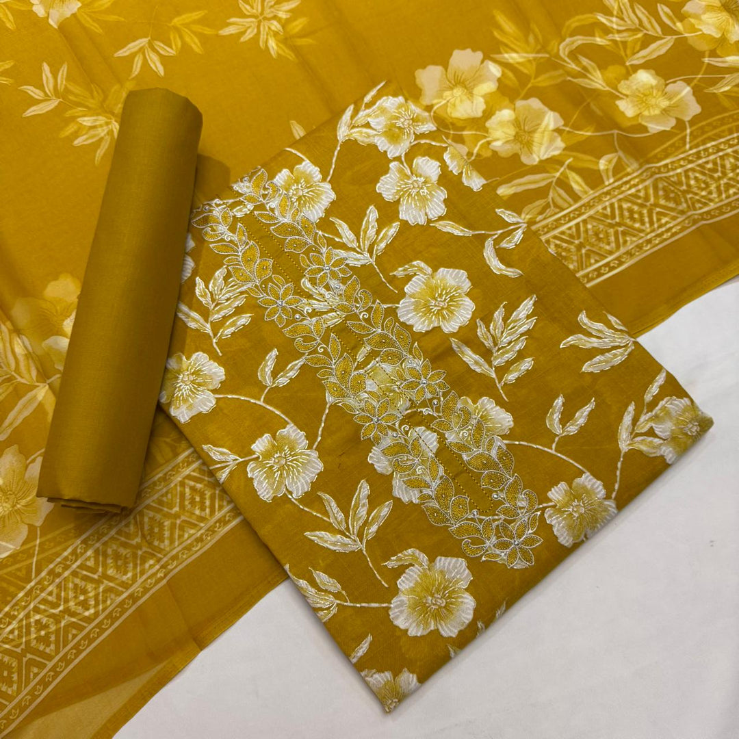Premium Printed Cotton Unstitched Suit Set PSC057-07