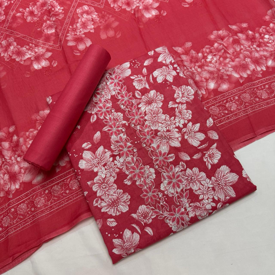 Premium Printed Cotton Unstitched Suit Set PSC057-08