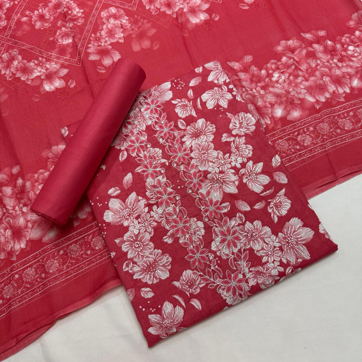 Premium Printed Cotton Unstitched Suit Set PSC057-08
