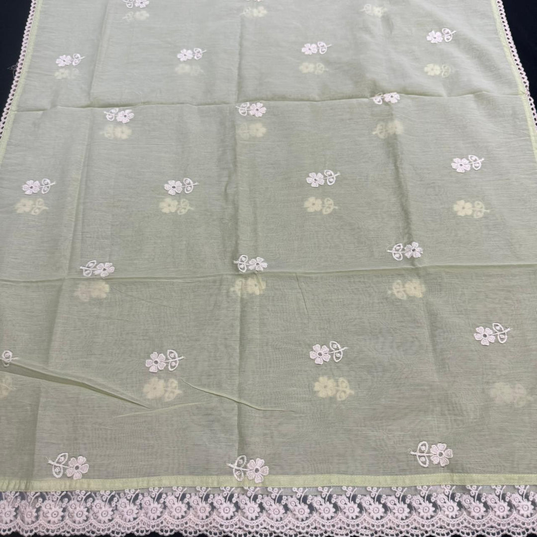 Elegant Linen Floral Print Unstitched Suit Set NT6684-1