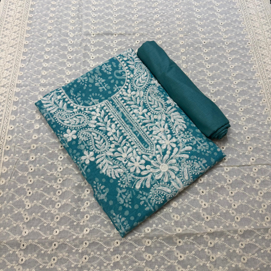 Premium Jaipuri Cotton Thread Work Unstitched Suit Set DL2769C-1