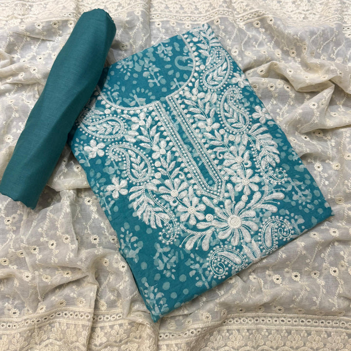 Premium Jaipuri Cotton Thread Work Unstitched Suit Set DL2769C-1