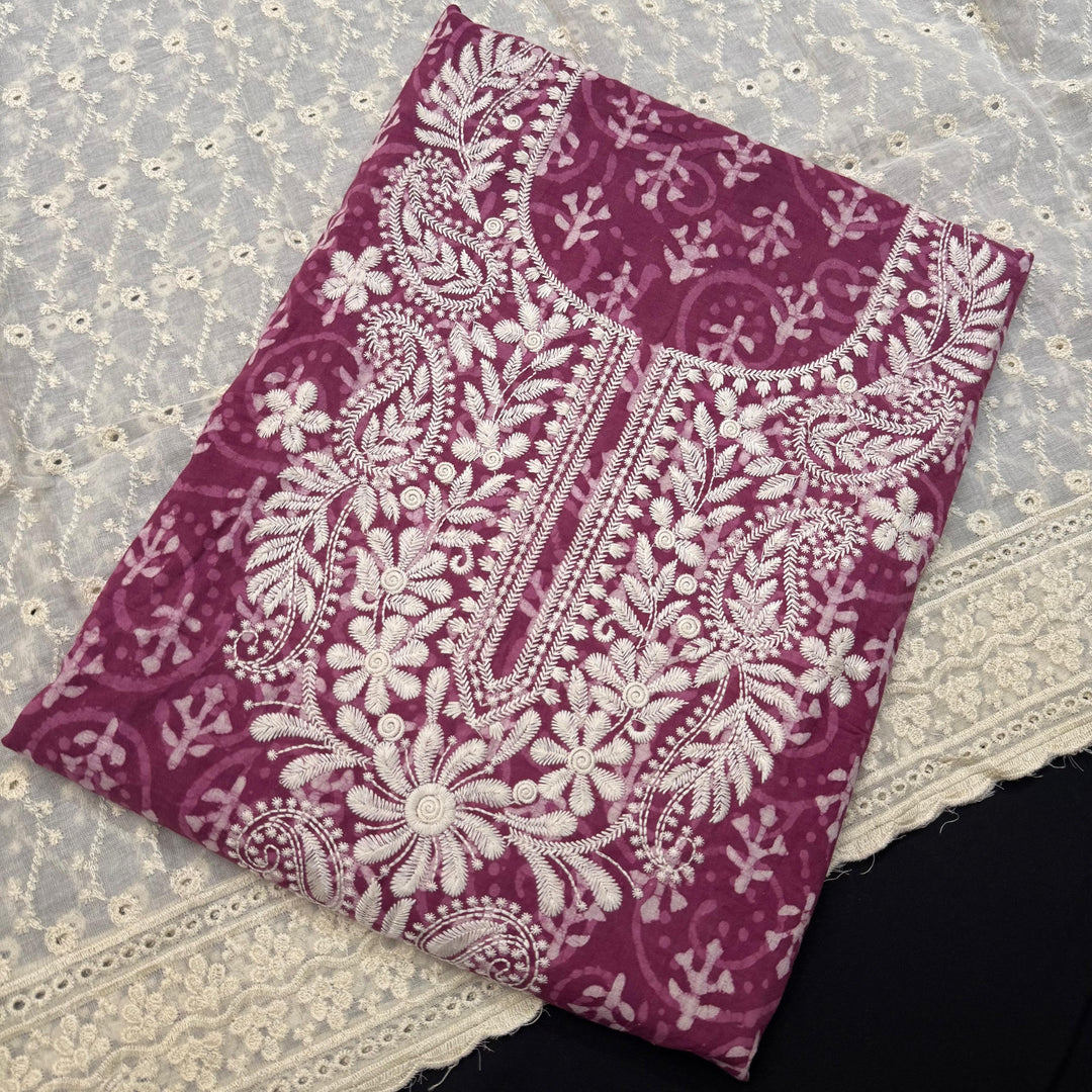 Premium Jaipuri Cotton Thread Work Unstitched Suit Set DL2769C-3