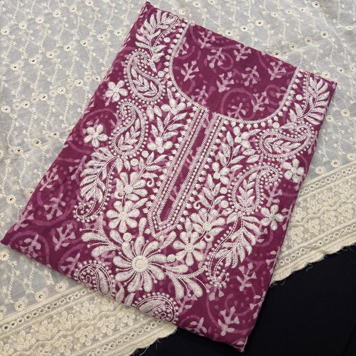 Premium Jaipuri Cotton Thread Work Unstitched Suit Set DL2769C-3