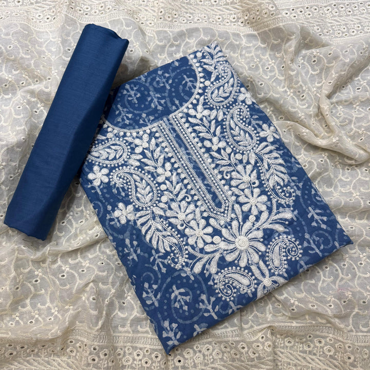 Premium Jaipuri Cotton Thread Work Unstitched Suit Set DL2769C-4