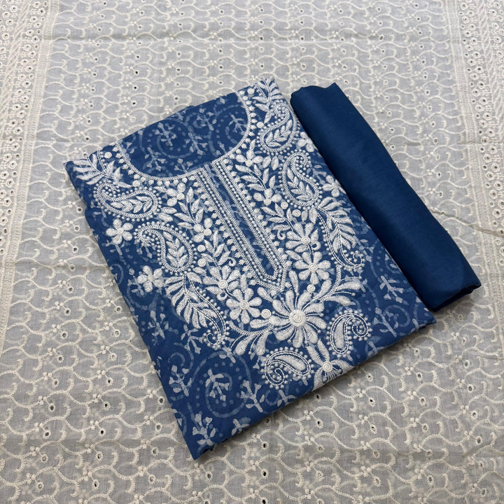 Premium Jaipuri Cotton Thread Work Unstitched Suit Set DL2769C-4