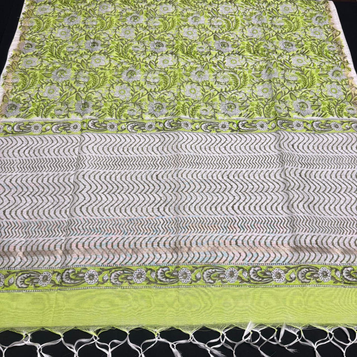 Pure Chanderi Ethnic Printed Unstitched Suit Set SW2102-6