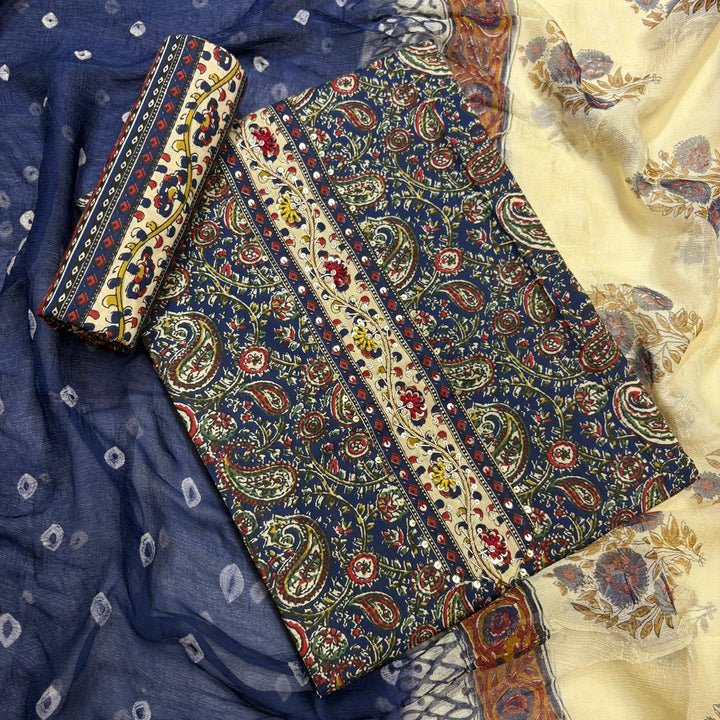 Premium Jaipuri  Unstitched Suit Set-RL7978-2
